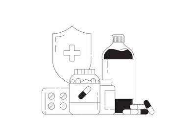 Meds art artwork bw design designstripe graphicdesign illustration medicine meds minimalist the flat guys vector wip