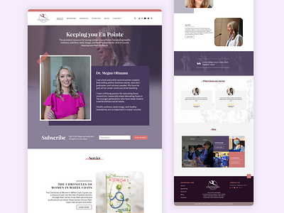 Landing Page - En Pointe coach website header page homepage landing page user interface website web ui website design wordpress ui