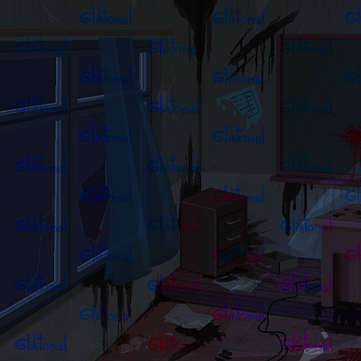 scary old abandoned school art background digital digital art pixel pixels