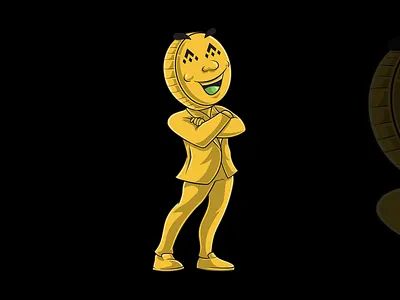 Coin Mascot Character bnb branding coin crypto cute cute design design doodleart illustration logo vector