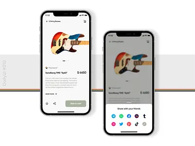 DailyUI 010: Social Share 010 app dailyui design music store social share ui