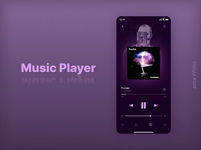 DailyUI 009 - Music Player Screen 009 app dailyui design figma music player ui