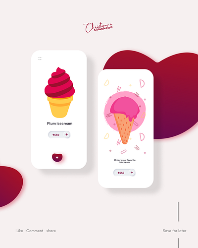 Plum icecream branding christeena chumma chumma.design design illustration illustrator logo