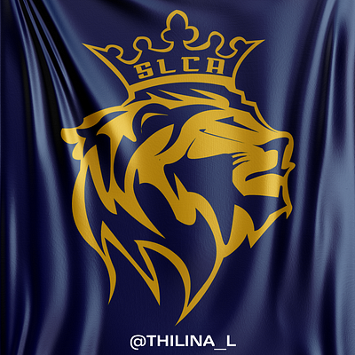 Logo design for SLCA branding cricket crown crown logo design gold logo graphic design illustration lion logo logo loyal mascot logo thilina vector