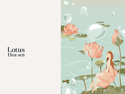 Lotus adobe illustrator color digital flower illustration photoshop traditional vietnamese