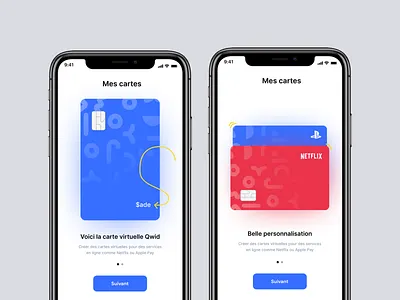 Qwid app virtual cards animation finance fintech mobile money motion graphics p2p uidesign uxdesign virtual cards