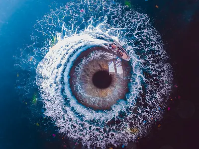 Sea Of the Tears boat cry eye manipulation photo sea tears