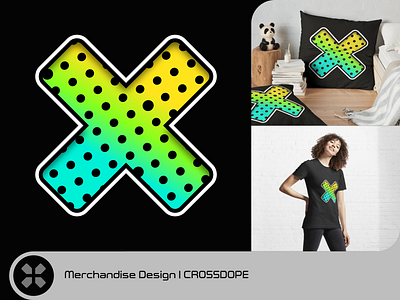 Poison Dottie clothing cross cute dots logo merchandise mugs pillows simple skate streetwear tshirt vector xtreme