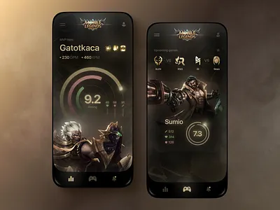 Game App app app design design game game app games mobile mobile app mobile app design mobile legends ui uiux ux