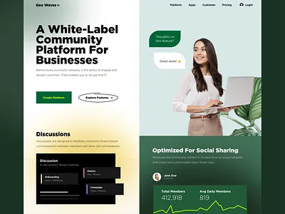 Design Exploration #1 business chart clean cta customer design discussion iteration landing page plant professional roadmap webflow wix women wordpress
