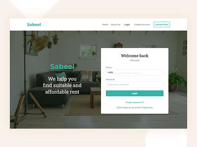 Login page - #DailyUI account apartment design home house login login page property real estate rent sale ui ui ux design ui design ux web web design