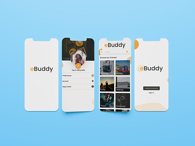 eBuddy design minimal ui ux