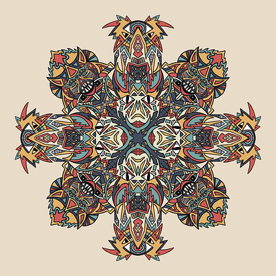 Totemic Reflection design illustration mandala totem zendala