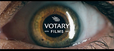 Votary Films Logotype Lockup film lockup logo symbol