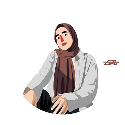 Indonesian hijab girl 2 character girl graphic design hijap illustration jilbab muslim vector wanita