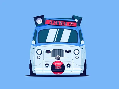 Holiday Car design illustration