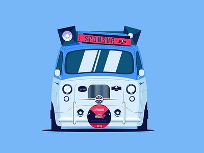 Holiday Car design illustration