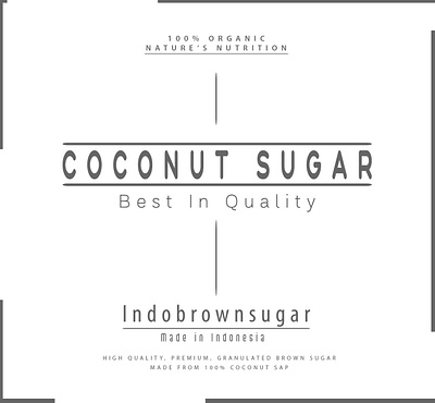 Illustration of coconut sugar product creativity graphic design product design