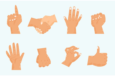 Hand Gestures Illustration arm body finger gesture hand human illustration pose sign vector