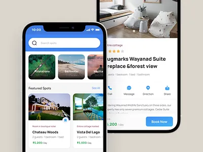Homestay Finder app concept dailyui design homestay homestay app hotel minimal mobile app oyo resort rooms stay stay finder app tour travel trip ui ux