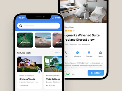 Homestay Finder app concept dailyui design homestay homestay app hotel minimal mobile app oyo resort rooms stay stay finder app tour travel trip ui ux