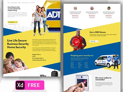 Free Security Solution Website Template Pantone 2021 Color freebie xd freebies madewithadobexd pantone pantone 13 0647 pantone 2021 website