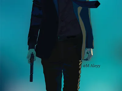 John Wick graphic design illustration vector vector illustration