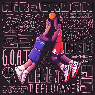 Basketball Alphabet : A is for Air Jordan 36daysoftype basketball illustration lettering michaeljordan mjmondays nba