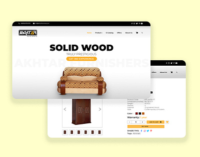 Furniture UI Design | Akhtar Furniture UI design app branding design illustration ui ux web design