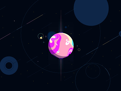 Meaning | illustration color concept art design fantasy fiction flat design graphic design illustration motion design planet space universe visual design