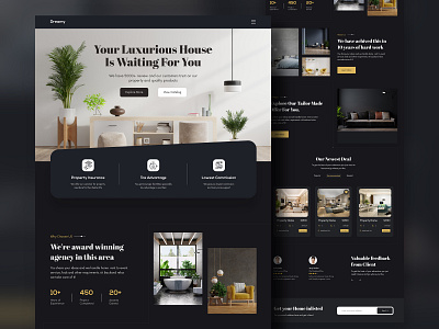 House Selling Agency - landing page constructionagency design housesell houseselllandingpage interirordesign landing page design landingpage modern design realestate trendywebdesign ui webdesign website websitedesign