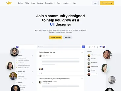 The Designership 2.0 clean community design community minimal simple ux designer