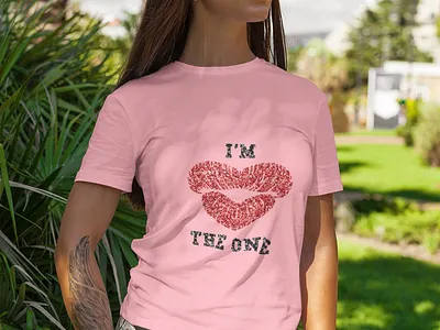 I'm the one text design design graphicdesign illustration logo stylish tshirt typography
