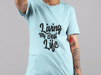 Living My Best Life Text Design design graphicdesign illustration logo stylish tshirt typography
