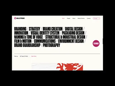 Bulletproof - New Site Launch agency branding design design studio illustration logo portfolio typography web web design website
