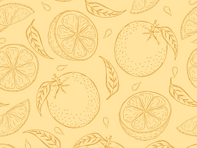 Orange pattern design food illustration natural orange organic pattern summer vector