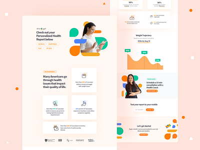 Health Landing Page Ui clean digbi digbi health gut gut health gutbiome health health app health care health landing page macrobiotics minimal design orange orange theme sanket web design weight loss