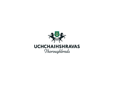 Uchchaihshravas Thoroughbreds brand design brand identity branding business card coat of arms crest design horse logo logotype mark stationery design vector