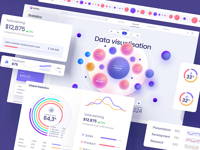Orion UI kit - Charts templates & infographics in Figma analytic app chart components dashboard dataviz design desktop illustration infographic logo presentation product service statistic template ui vector widgets