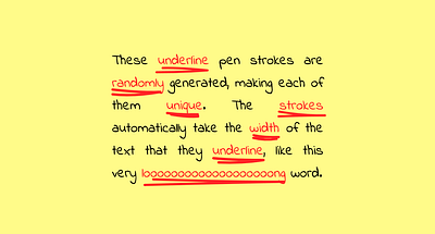 Underline Pen Strokes pen sketch stroke svg text underline