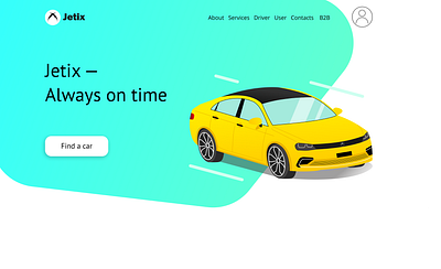 JETIX: main page design illustration ui