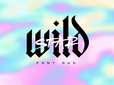 Wild Star Font Duo aesthetic blackletter cool duo font gothic modern trendy type typeface typography