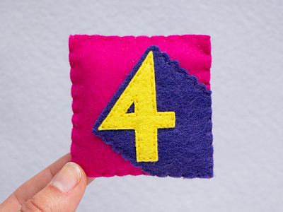 4 / Slab Four Rounded 36daysoftype alphabet felt handmade letter number sewing