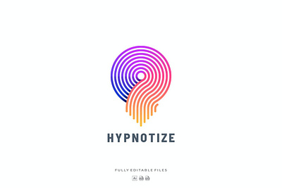 Colorful Logo 3d 3d letter abstract branding concept creative design gradient hypnotaze illustration line logo ui vector