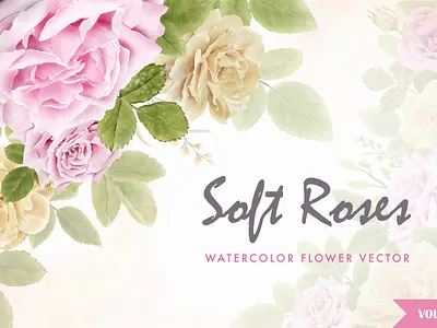 watercolor roses invitation card bundle background beautiful branding card collection decoration design floral flower frame illustration invitation logo spring vector vintage wedding