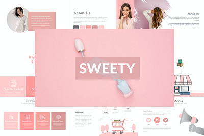 SWEETY Presentation Templates clean colorful company corporate google slides keynote modern multipurpose multipurpose template photography pitchdeck portfolio powerpoint presentation studio template unique web design web development website