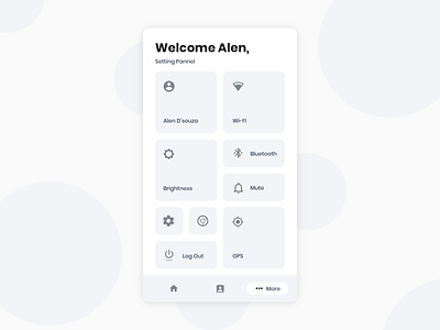 DailyUI 7 - Settings 007 card card design cards design icon iconography lighttheme tabs typography ui whitetheme