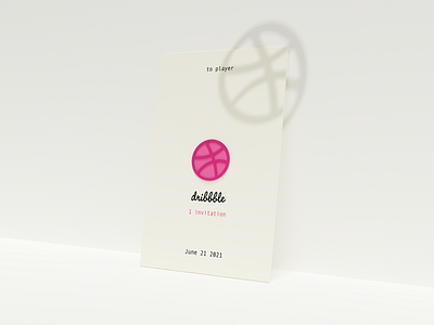 1 dribbble player invitation 3d branding design dribbble dribbble invitation figma graphic design illustration ivitation logo minimal photoshop ticket ui vector web