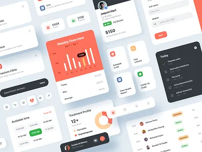 Healthcare components components design design system ui ux visual design