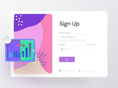 Sign Up Page ✈️ branding color dashboard form illustration interface layout login onboarding password presentation presentation design product design sign up swaylabs ui ui design ux ux design webflow